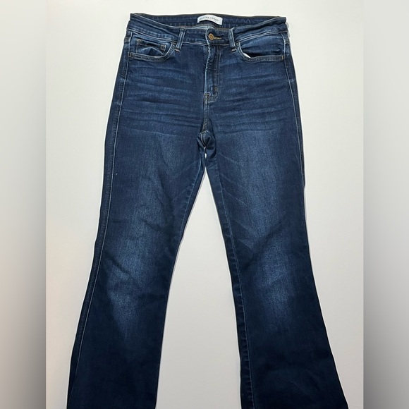 Flying Monkey Mid Rise Flare Raw Hem Stretch Jeans, Size 29 Regular, Length 32 - Picture 1 of 6
